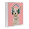 Stupell Industries Jammin' Pup on Pink Framed Giclee, design by Lorenzo Collective